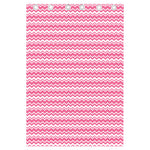 Pink And White Zigzag Pattern Print Curtain