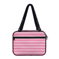 Pink And White Zigzag Pattern Print Double Strap Bible Bag