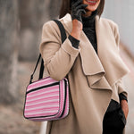 Pink And White Zigzag Pattern Print Double Strap Bible Bag