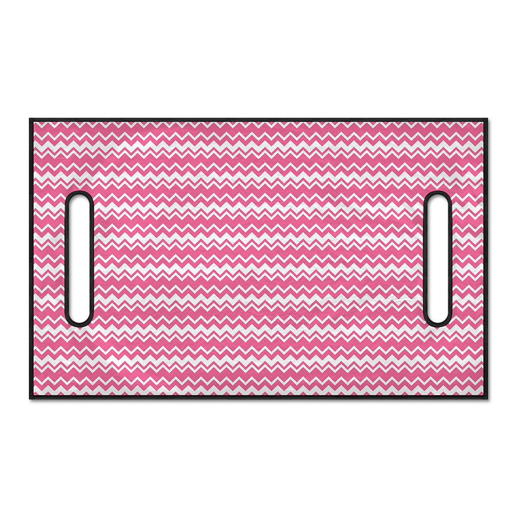 Pink And White Zigzag Pattern Print Golf Cart Seat Cover