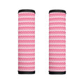 Pink And White Zigzag Pattern Print Handle Covers