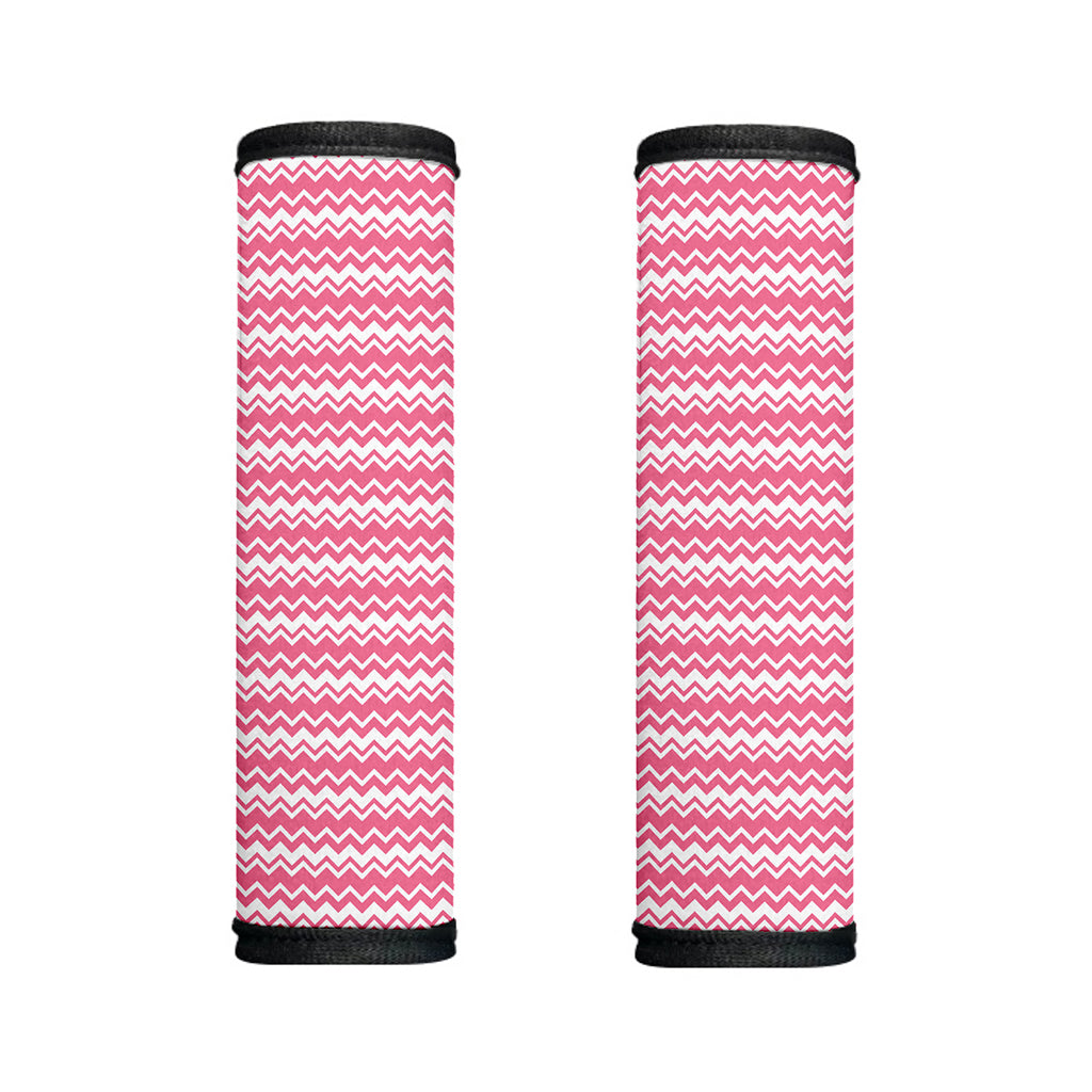 Pink And White Zigzag Pattern Print Handle Covers