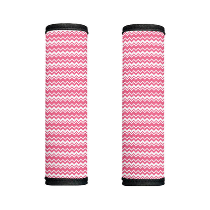 Pink And White Zigzag Pattern Print Handle Covers