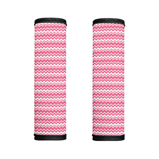 Pink And White Zigzag Pattern Print Handle Covers
