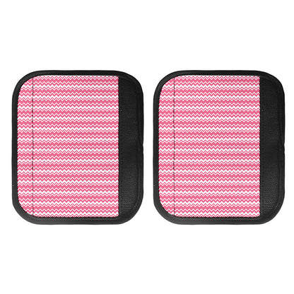 Pink And White Zigzag Pattern Print Handle Covers