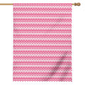 Pink And White Zigzag Pattern Print House Flag