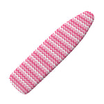 Pink And White Zigzag Pattern Print Ironing Board Cover