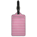 Pink And White Zigzag Pattern Print Luggage Tag