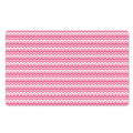 Pink And White Zigzag Pattern Print Polyester Doormat
