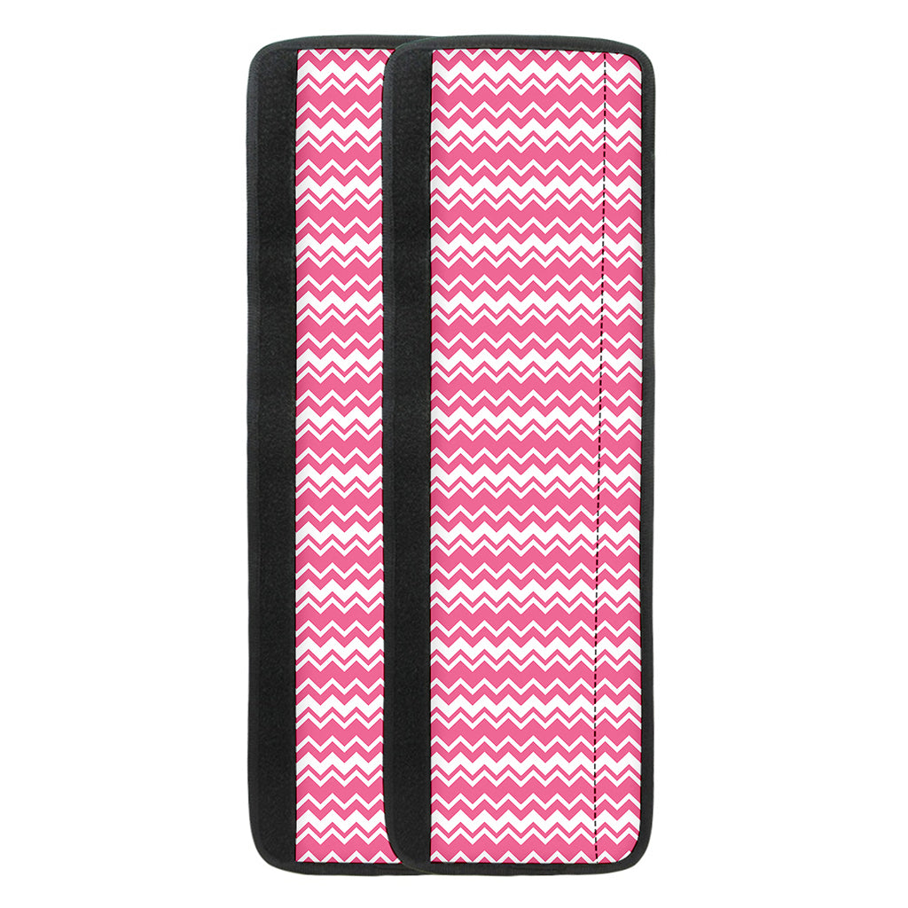 Pink And White Zigzag Pattern Print Refrigerator Handle Covers