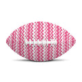 Pink And White Zigzag Pattern Print Rugby Ball