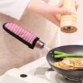 Pink And White Zigzag Pattern Print Skillet Handle Cover