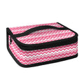 Pink And White Zigzag Pattern Print Small Lunch Bag