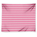 Pink And White Zigzag Pattern Print Tapestry