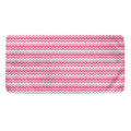 Pink And White Zigzag Pattern Print Towel