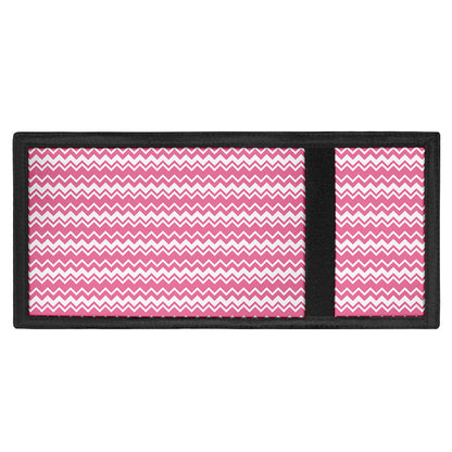 Pink And White Zigzag Pattern Print Trifold Wallet