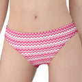 Pink And White Zigzag Pattern Print Women's Panties