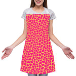 Pink And Yellow Giraffe Pattern Print Adjustable Apron