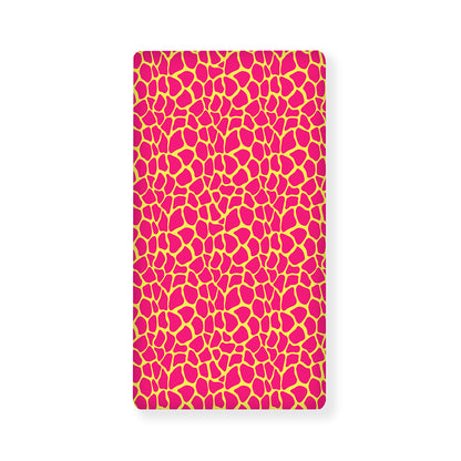 Pink And Yellow Giraffe Pattern Print Baby Crib Sheet
