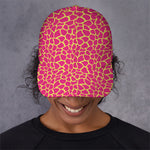 Pink And Yellow Giraffe Pattern Print Baseball Cap