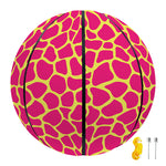 Pink And Yellow Giraffe Pattern Print Basketball