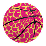 Pink And Yellow Giraffe Pattern Print Basketball
