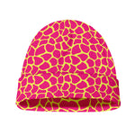 Pink And Yellow Giraffe Pattern Print Beanie