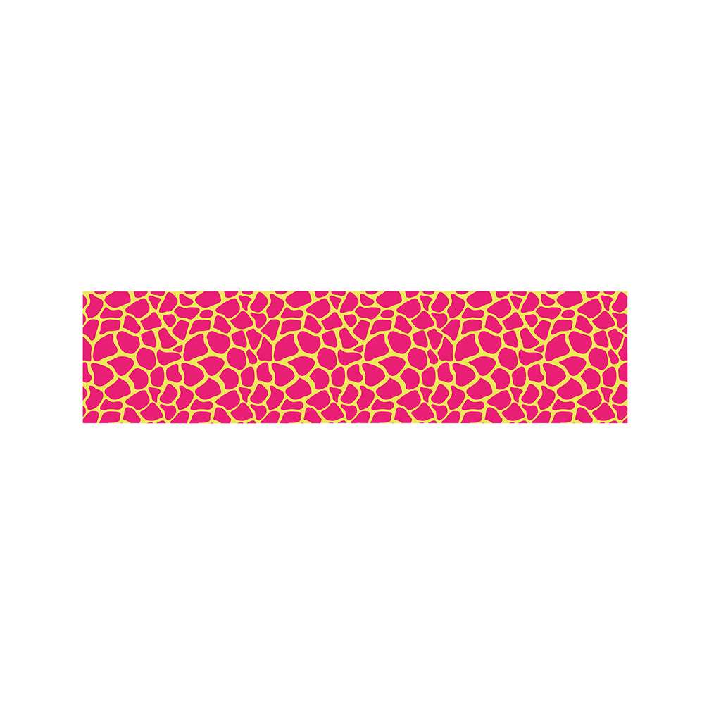Pink And Yellow Giraffe Pattern Print Bed Runner