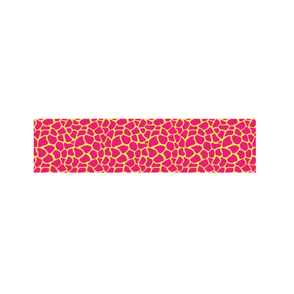 Pink And Yellow Giraffe Pattern Print Bed Runner