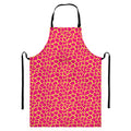 Pink And Yellow Giraffe Pattern Print Bib Apron With Pocket