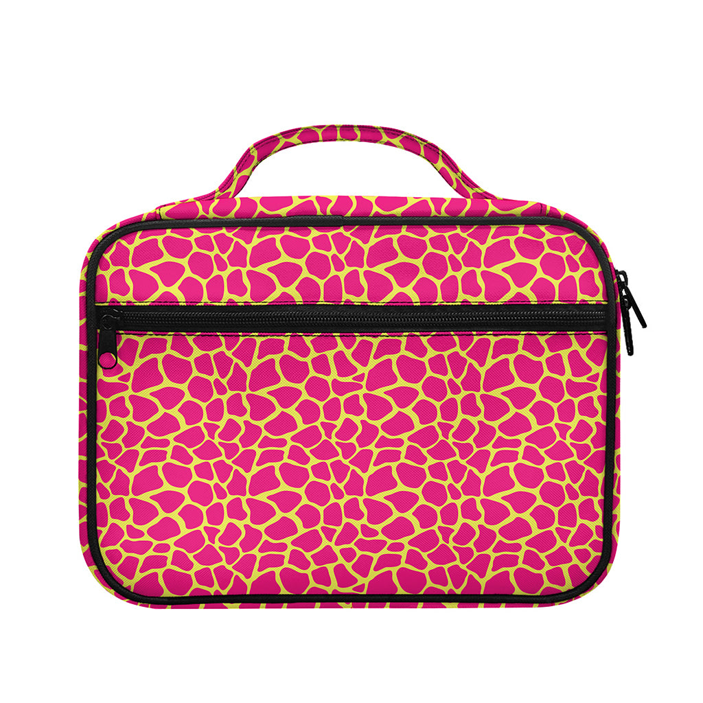 Pink And Yellow Giraffe Pattern Print Briefcase Bible Bag