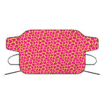 Pink And Yellow Giraffe Pattern Print Car Windshield Snow Cover