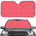 Pink And Yellow Giraffe Pattern Print Car Windshield Sun Shade