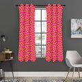 Pink And Yellow Giraffe Pattern Print Grommet Curtain Panels