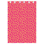 Pink And Yellow Giraffe Pattern Print Curtain