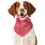 Pink And Yellow Giraffe Pattern Print Dog Bandana