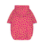 Pink And Yellow Giraffe Pattern Print Dog Zip Up Hoodie