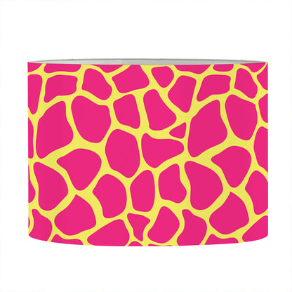 Pink And Yellow Giraffe Pattern Print Drum Lamp Shade