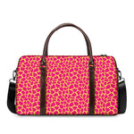 Pink And Yellow Giraffe Pattern Print Duffle Bag