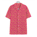 Pink And Yellow Giraffe Pattern Print Hawaiian Shirt
