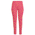 Pink And Yellow Giraffe Pattern Print High-Waisted Pocket Leggings