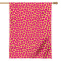 Pink And Yellow Giraffe Pattern Print House Flag