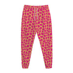 Pink And Yellow Giraffe Pattern Print Jogger Pants