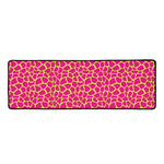 Pink And Yellow Giraffe Pattern Print Long Kitchen Mat