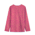 Pink And Yellow Giraffe Pattern Print Long Sleeve Short Coat