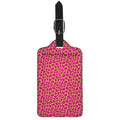 Pink And Yellow Giraffe Pattern Print Luggage Tag