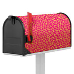 Pink And Yellow Giraffe Pattern Print Mailbox Cover