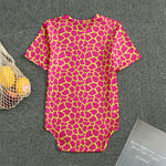 Pink And Yellow Giraffe Pattern Print Men's Bodysuit