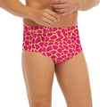 Pink And Yellow Giraffe Pattern Print Men's Briefs