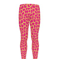 Pink And Yellow Giraffe Pattern Print Men's Leggings